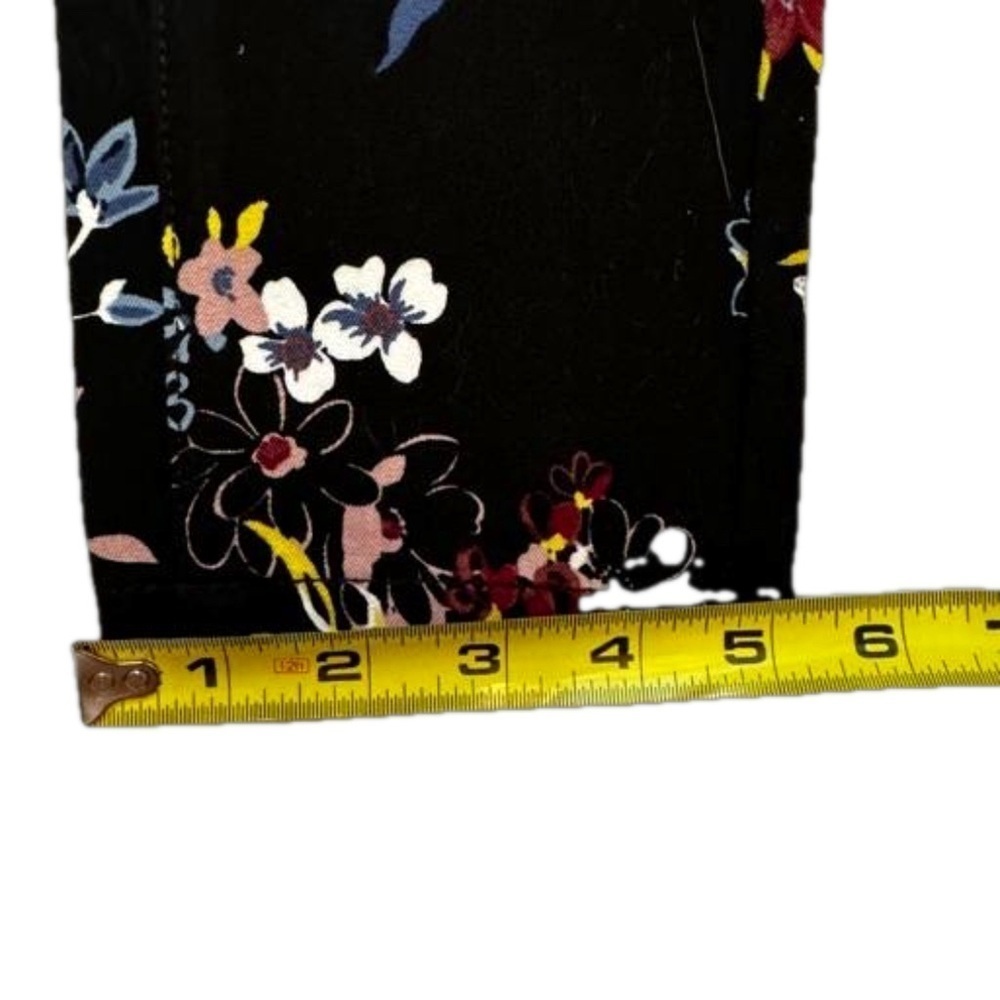 GILI Dual Stretch Colored Denim Ankle Jeggings Jeans Black Floral Size 2 NEW - Picture 5 of 11
